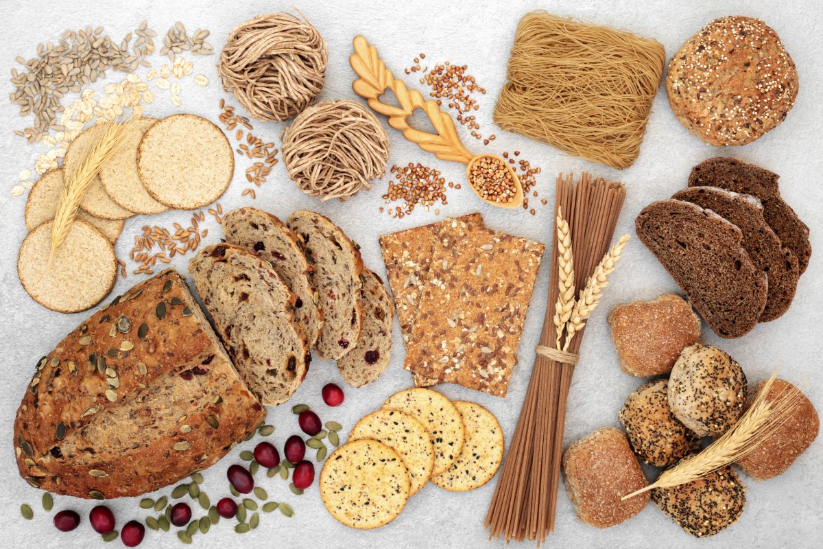 A healthy high-fiber diet with wholegrain bread